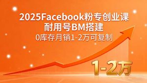 2025Facebook粉专创业课,耐用号BM搭建,0库存月销1-2万可复制-木白网创