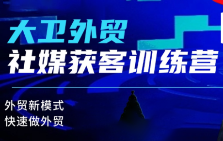 大卫老师·外贸社媒获客独家训练营(更新10月)-木白网创