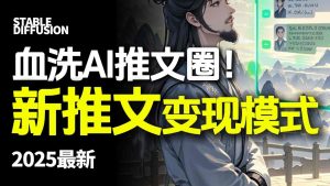 最新AI动态电影漫画小说推文，全流程实操教学，小白也能月入1W+-木白网创