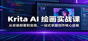 Krita AI 绘画实战课：从安装部署到变现，一站式掌握创作核心技能-木白网创