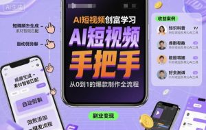 AI短视频创富学习，手把手教会你制作AI短视频-木白网创