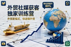 外贸社媒获客独家训练营，外贸新模式，快速做外贸-木白网创
