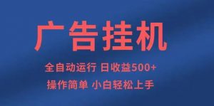 广告挂机，2025风口项目全新玩法，全自动500+项目-木白网创