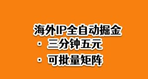 海外ip全自动掘金，2025必做蓝海项目，3分钟落地，矩阵直接开干【揭秘】-木白网创