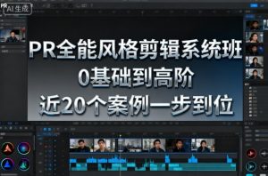 PR全能风格剪辑系统班，0基础到高阶，近20个案例一步到位-木白网创