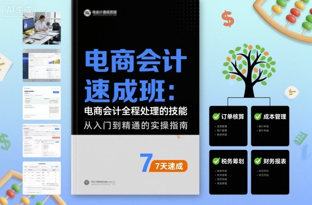 电商会计速成班，电商会计全程处理的技能-木白网创