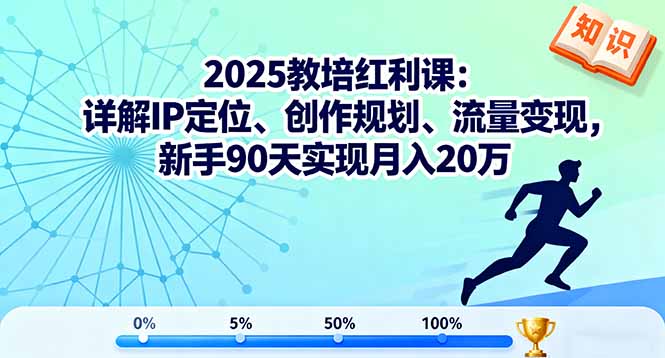 2025教培红利课:详解IP定位、创作规划、流量变现,新手90天实现月入20万-木白网创