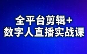 视频号、快手、抖音全平台剪辑+数字人直播实战课(更新10月)​-木白网创