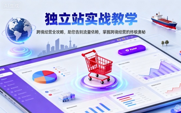 独立站实战教学，跨境经营全攻略，助您告别流量依赖，掌握跨境经营的终极奥-木白网创