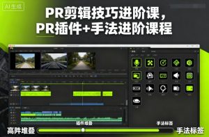 PR剪辑技巧进阶课，PR插件+手法进阶课程-木白网创