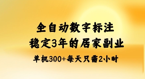 全自动数字标注，稳定3年的蓝海项目，居家也能矩阵开干的副业，单机日入3张+【揭秘】-木白网创