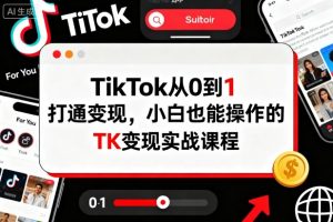TikTok从0到1打通变现，小白也能操作的TK变现实战课程-木白网创