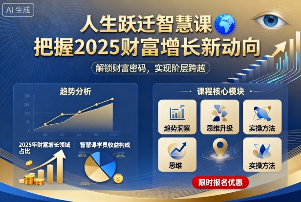 人生跃迁智慧课,把据2025财富增长新动向-木白网创