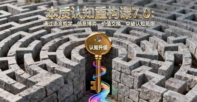 本质认知重构课7.0：通过语言哲学、信息博弈、价值交换，突破认知局限-木白网创