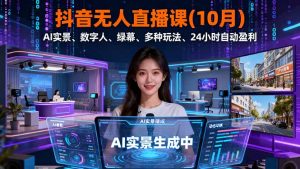 抖音无人直播课(10月-木白网创