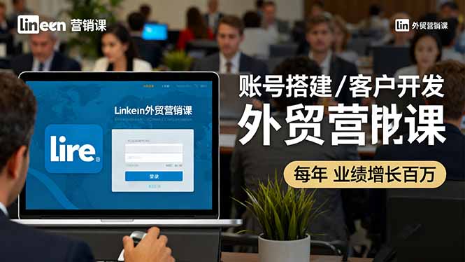 LinkedIn外贸营销课:账号搭建/客户开发/成交转化,年业绩增长百万+-木白网创