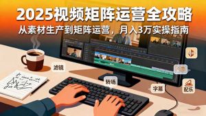 2025短视频矩阵运营全攻略：从素材生产到矩阵运营，月入3万实操指南-木白网创