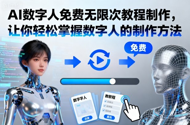 AI数字人免费无限次教程制作，让你轻松掌握数字人的制作方法-木白网创