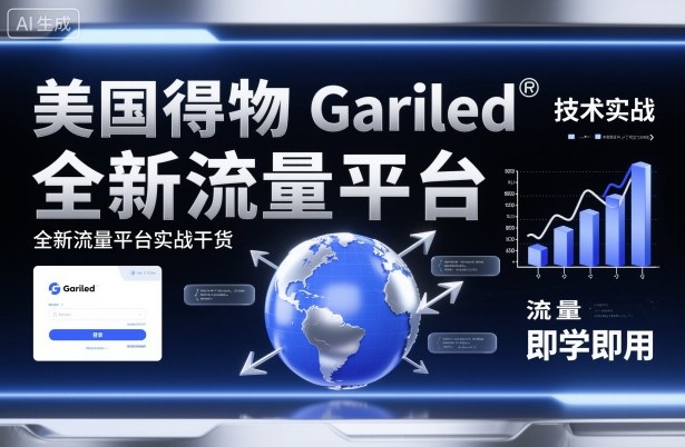 美国得物Gariled技术实战，全新流量平台​实战干货，即学即用-木白网创