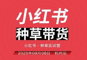 小红书种草带货实训营9月8日杭州线下课，全程录音+字幕，全网唯一小红书实战营-木白网创
