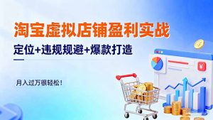 淘宝虚拟店铺盈利实战：定位+违规规避+爆款打造，月入过万很轻松！-木白网创