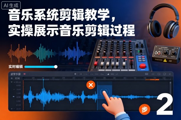 音乐系统剪辑教学，实操展示音乐剪辑过程-木白网创