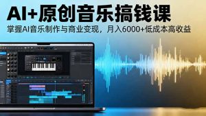 AI+原创音乐搞钱课：掌握AI音乐制作与商业变现，月入6000+低成本高收益-木白网创