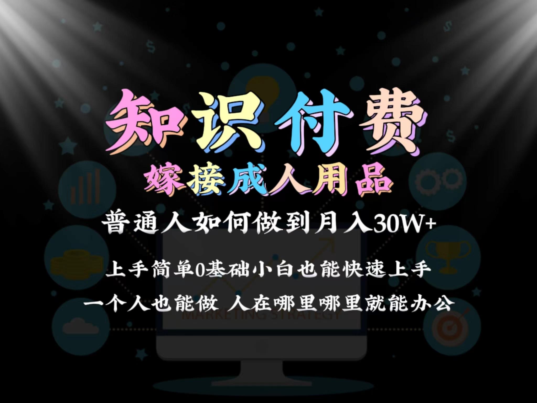 2024普通人做知识付费结合成人用品如何实现单月变现30w 保姆教学1.0-木白网创