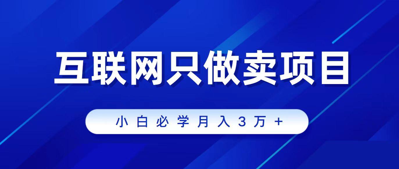 (9623期)互联网的尽头就是卖项目，被割过韭菜的兄弟们必看！轻松月入三万以上！-木白网创