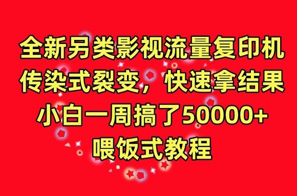 全新另类影视流量复印机，传染式裂变，快速拿结果，小白一周搞了50000+，喂饭式教程【揭秘】-木白网创