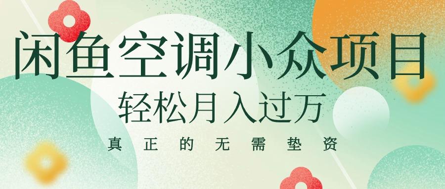 闲鱼卖空调小众项目 轻松月入过万 真正的无需垫资金-木白网创
