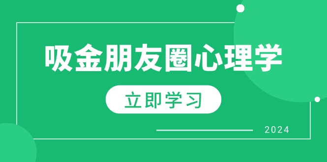 朋友圈吸金心理学：揭秘心理学原理，增加业绩，打造个人IP与行业权威-木白网创