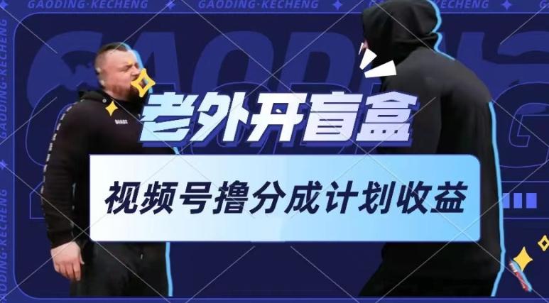 老外开盲盒视频，撸视频号分成计划收益，每天只需一小时，新手小白轻松上手【揭秘】-木白网创