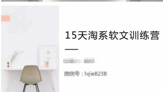 15天淘系软文训练营，跟年入50万的淘系软文导师，学习月收过万的淘系软文-木白网创