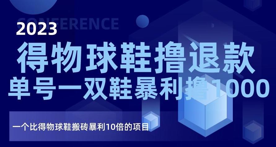 2023得物球鞋撸退款，单号一双鞋暴利撸1000，一个比得物球鞋搬砖暴利10倍的项目【揭秘】-木白网创