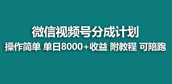 【蓝海项目】视频号分成计划最新玩法，单天收益8000+，附玩法教程，24年…-木白网创