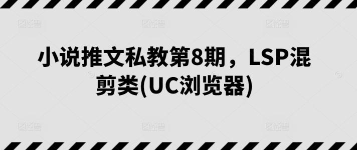 小说推文私教第8期，LSP混剪类(UC浏览器)-木白网创