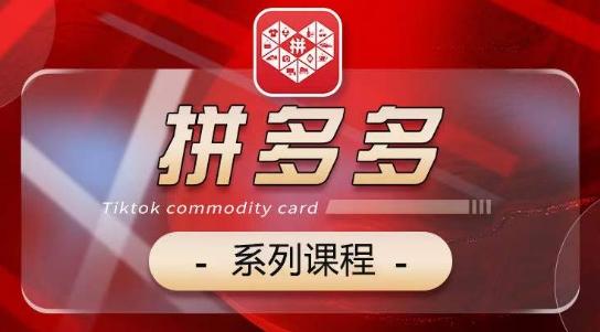 2024拼多多系列课，【基础】【运营】【活动】【推广】【玩法】5大模块-木白网创
