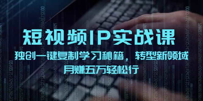 短视频IP实战课，独创一键复制学习秘籍，转战新领域，月赚五万轻松行-木白网创