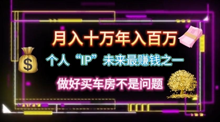 个人“ip”月入10w，年入100w-木白网创