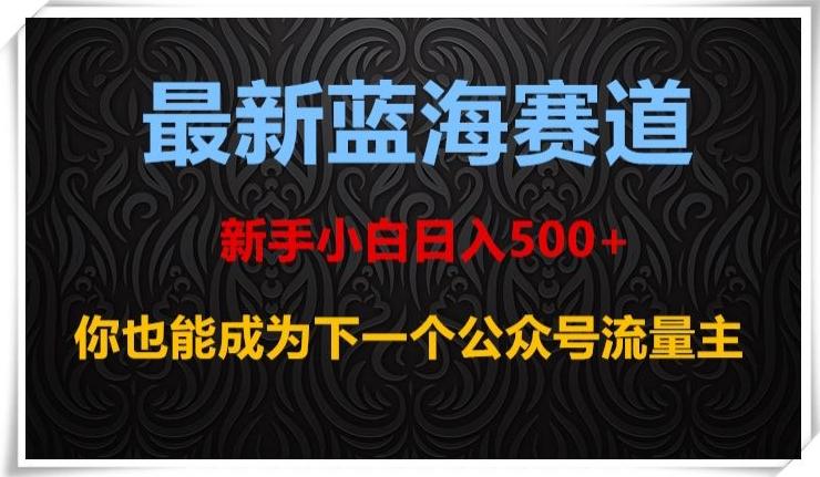 最新蓝海赛道，新手小白日入500+，你也能成为下一个公众号流量主【揭秘】-木白网创