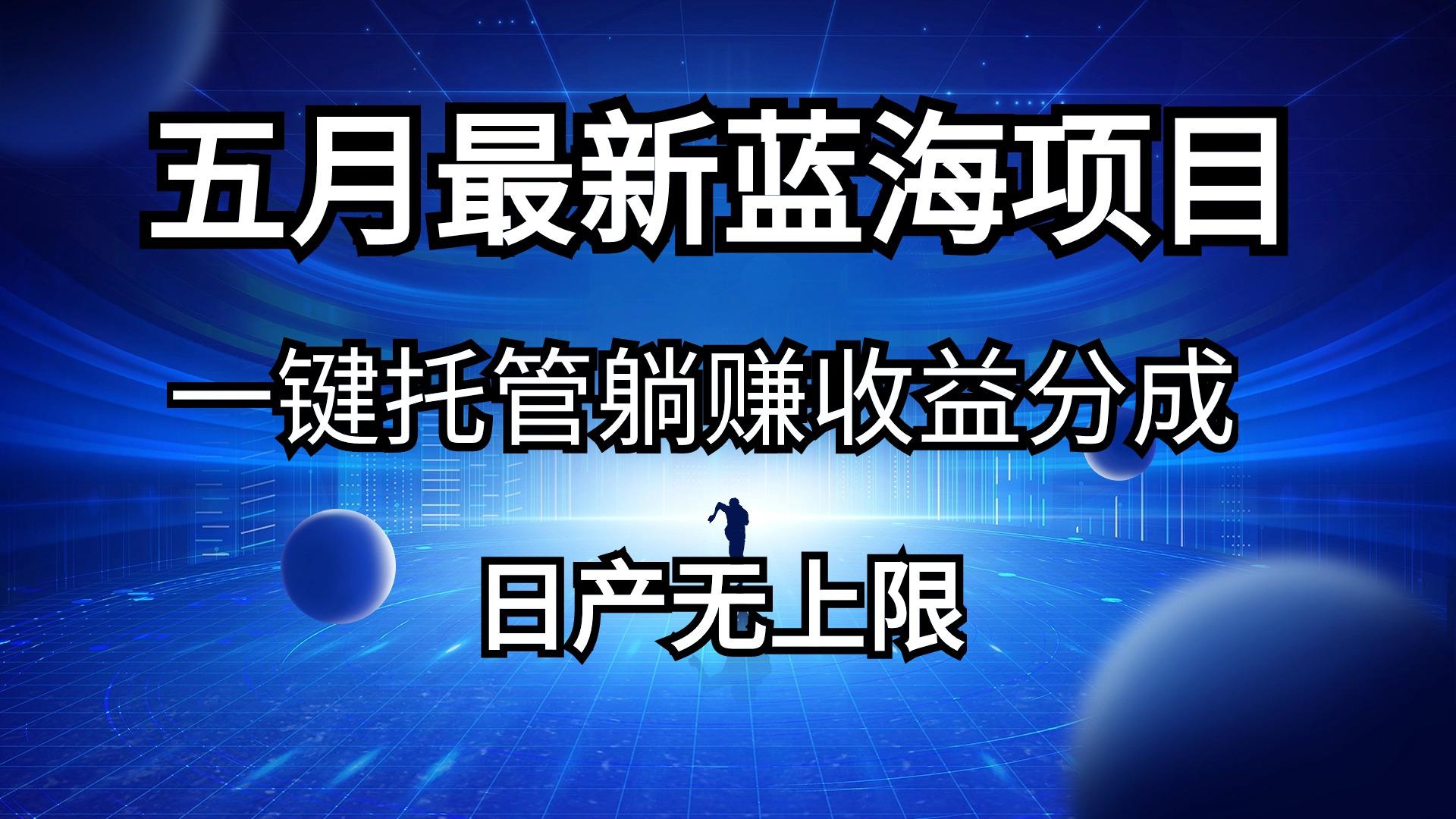 五月刚出最新蓝海项目一键托管 躺赚收益分成 日产无上限-木白网创