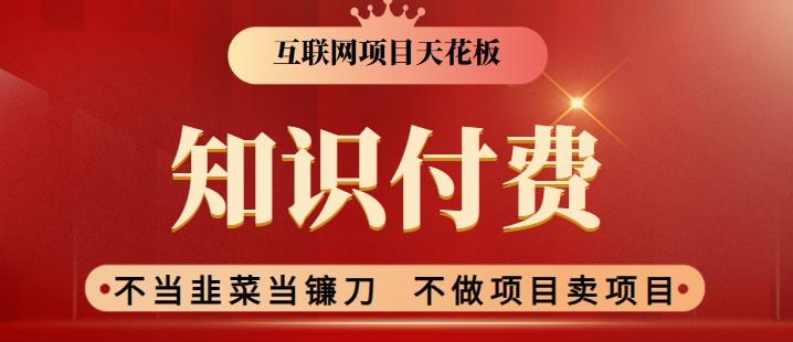 2024互联网项目天花板，新手小白也可以通过知识付费月入10W，实现财富自由【揭秘】-木白网创