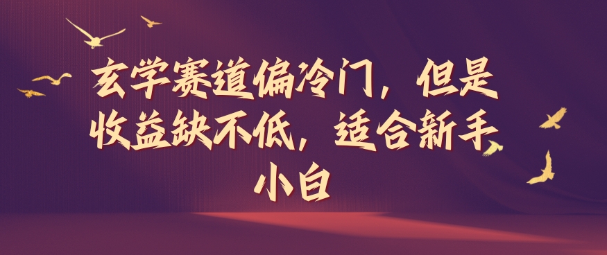 玄学赛道偏冷门，但是收益缺不低，适合新手小白【揭秘】-木白网创