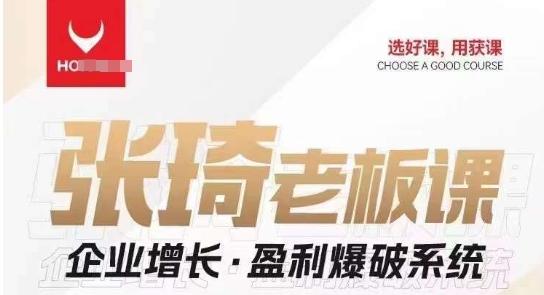 【组合课】张琦张琦老板企业增长·盈利爆破系统（直播专享）-木白网创