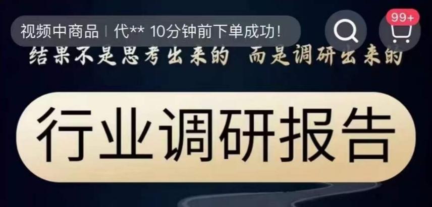行业调研报告，结果不是思考出来的而是调研出来的-木白网创