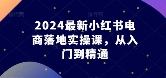2024最新小红书电商落地实操课，从入门到精通-木白网创