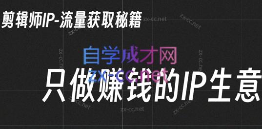 小钱老师·剪辑师个人ip流量思维与运营策略课-木白网创