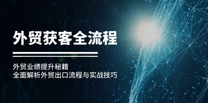 外贸获客全流程：外贸业绩提升秘籍：全面解析外贸出口流程与实战技巧-木白网创