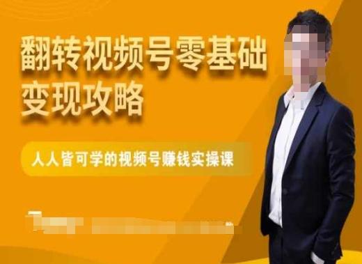 微信视频号零基础变现攻略，人人皆可学的视频号赚钱实操课-木白网创